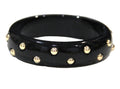 CONTEMPORARY BLACK RESIN STUD BANGLE BRACELET