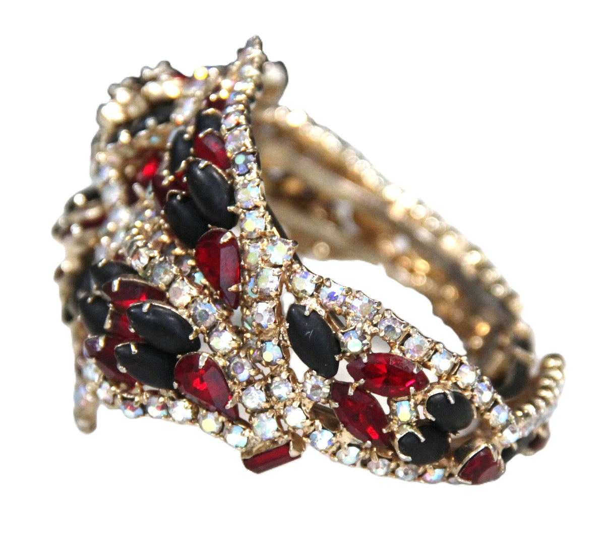 VINTAGE RHINESTONE BRACELET & EARRINGS SET