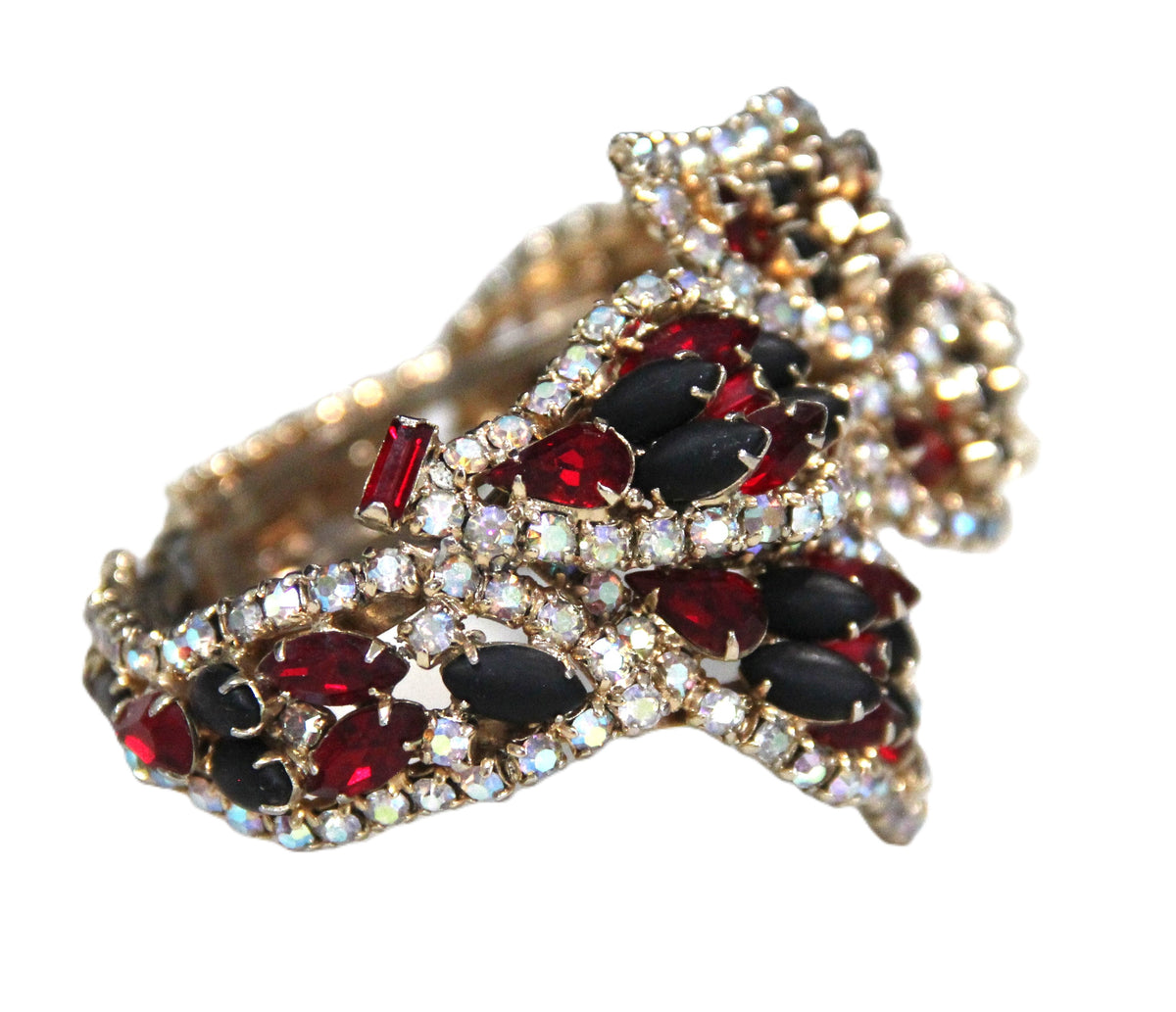 VINTAGE RHINESTONE BRACELET & EARRINGS SET