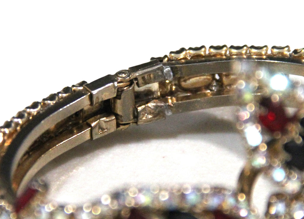 VINTAGE RHINESTONE BRACELET & EARRINGS SET