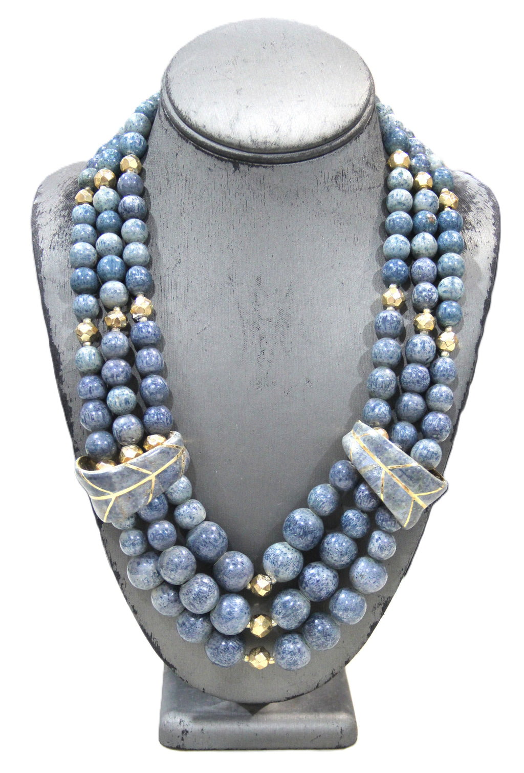 1980'S RITA FRASCIONE ITALIAN DESIGNER GEMSTNE NECKLACE - DEAD STOCK