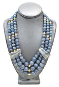 1980'S RITA FRASCIONE ITALIAN DESIGNER GEMSTNE NECKLACE - DEAD STOCK