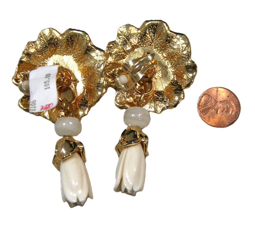 Ro-do for Sak's vintage flower dangle earrings