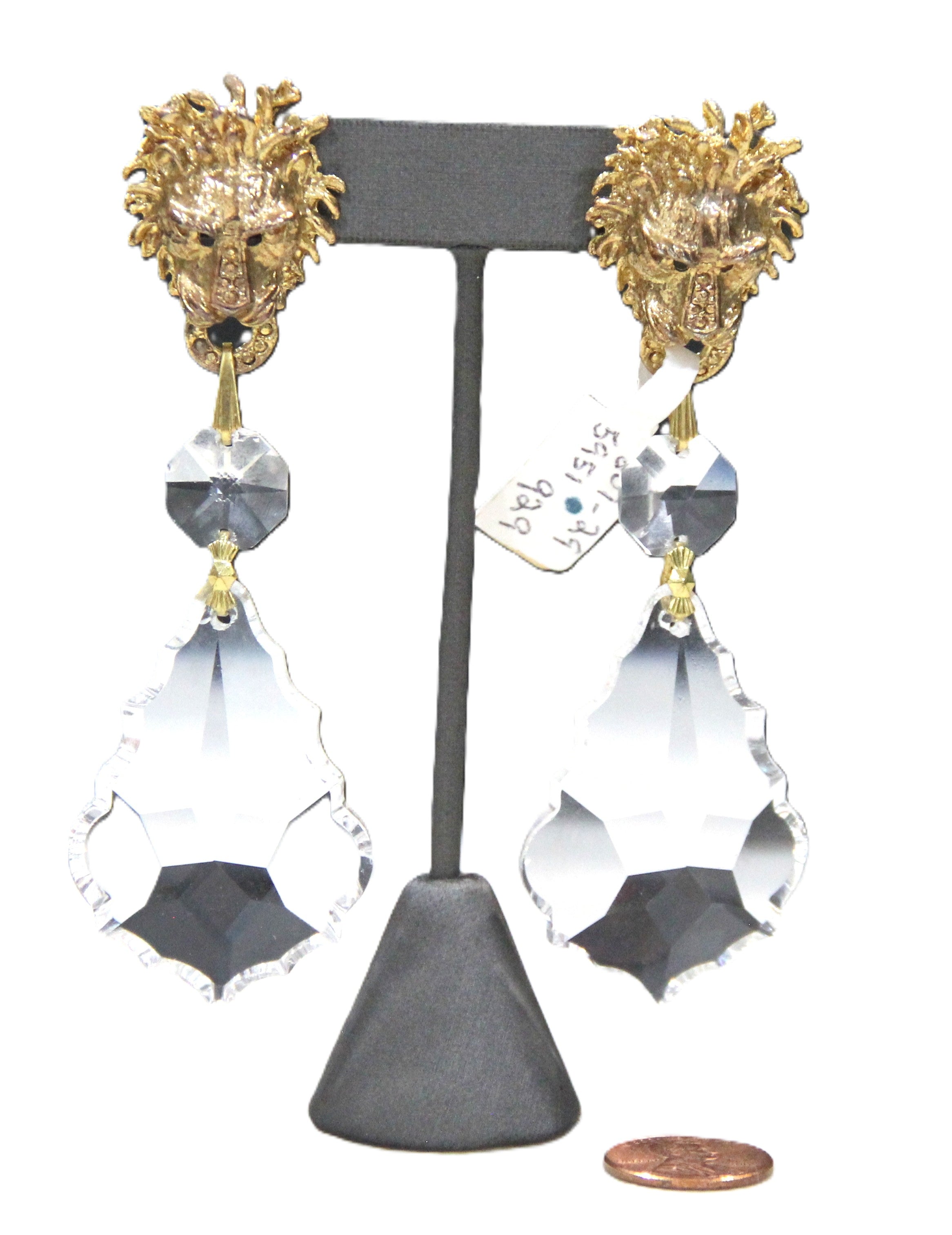 RO-DO Sak's 80's dead stock lion door knocker earrings