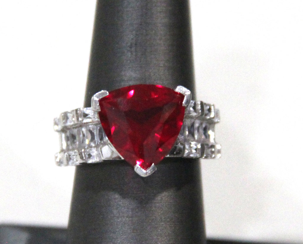 ruby trillion sterling cocktail ring