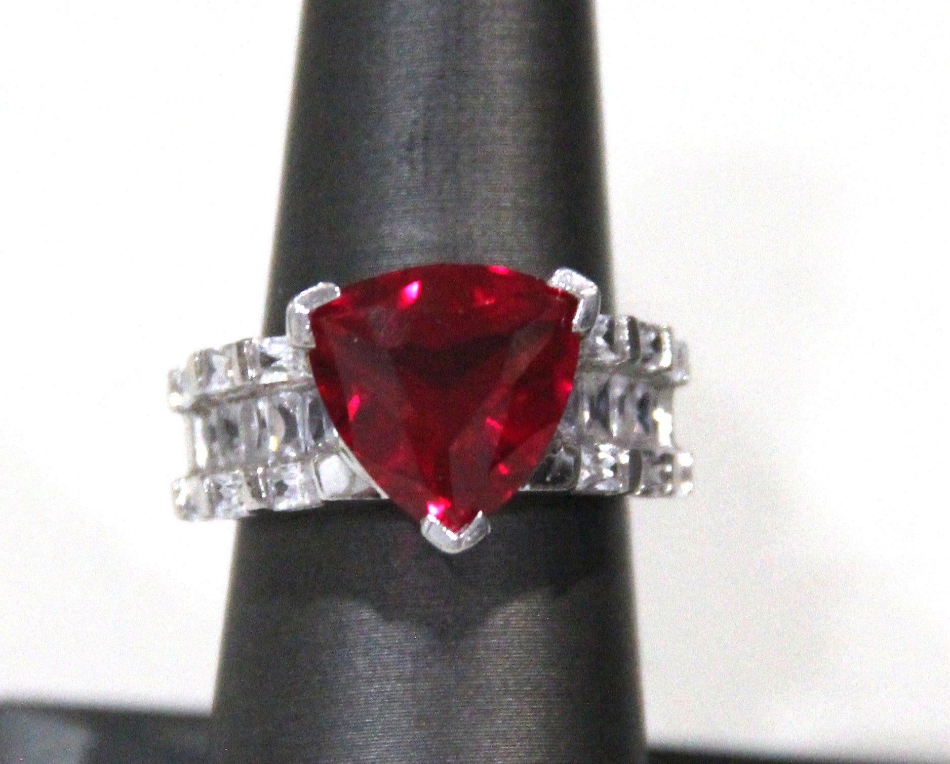 ruby trillion sterling cocktail ring
