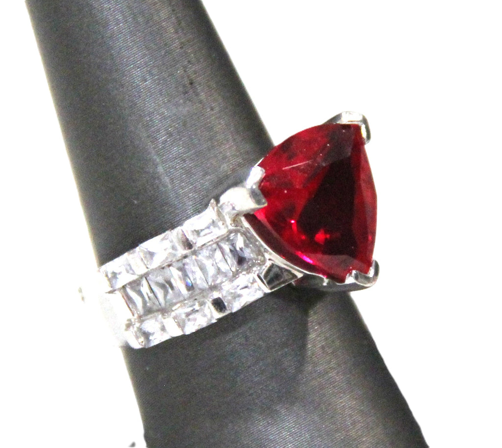 ruby trillion sterling cocktail ring