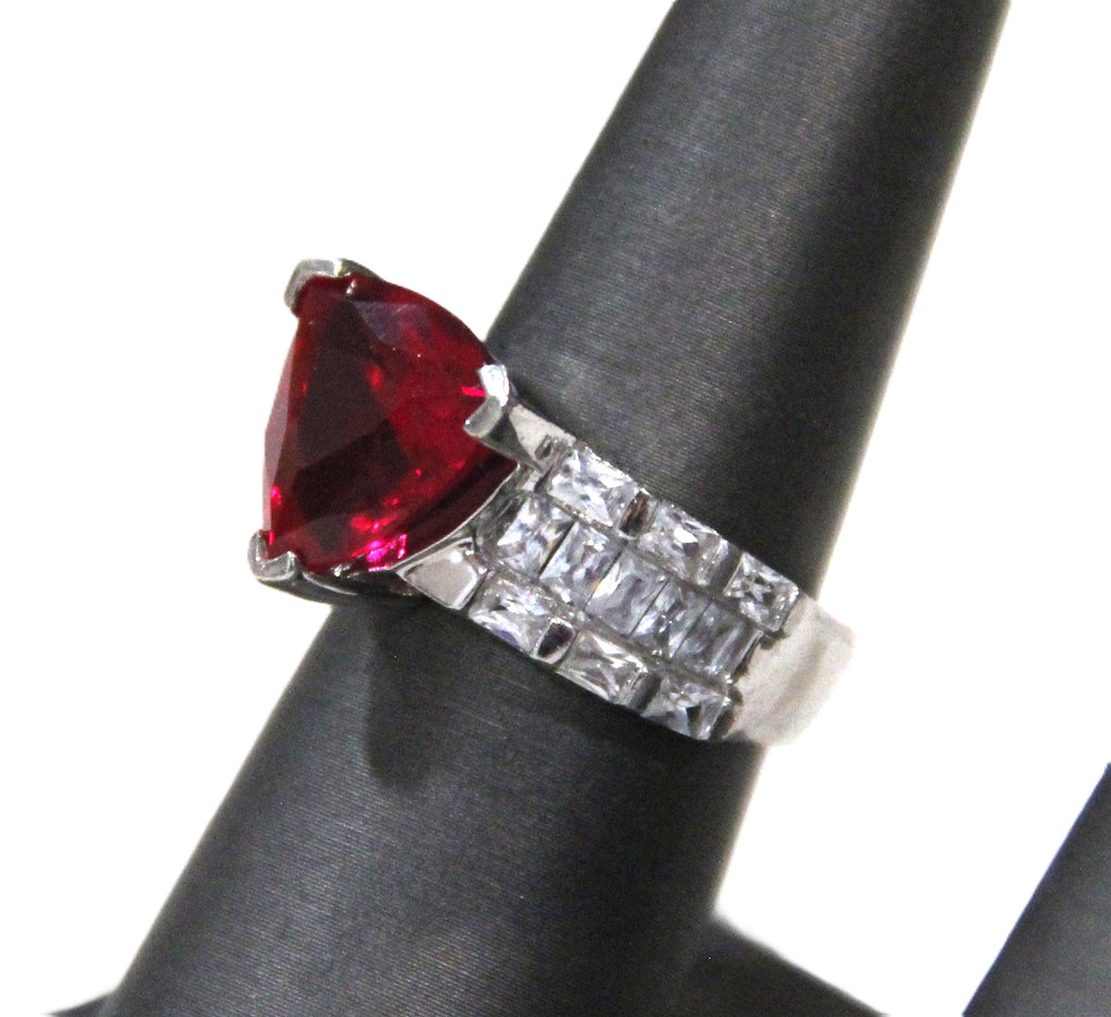 ruby trillion sterling cocktail ring