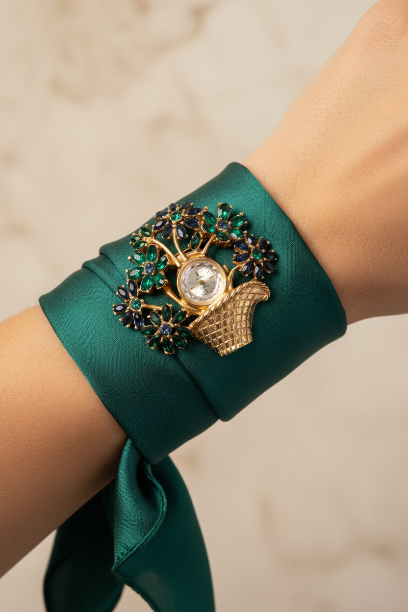 Samba Swiss 17 jewel brooch watch mcm