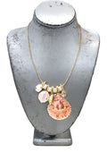 SUMMERTIME! SHELL PEARL & CRYSTAL CHOKER NECKLACE
