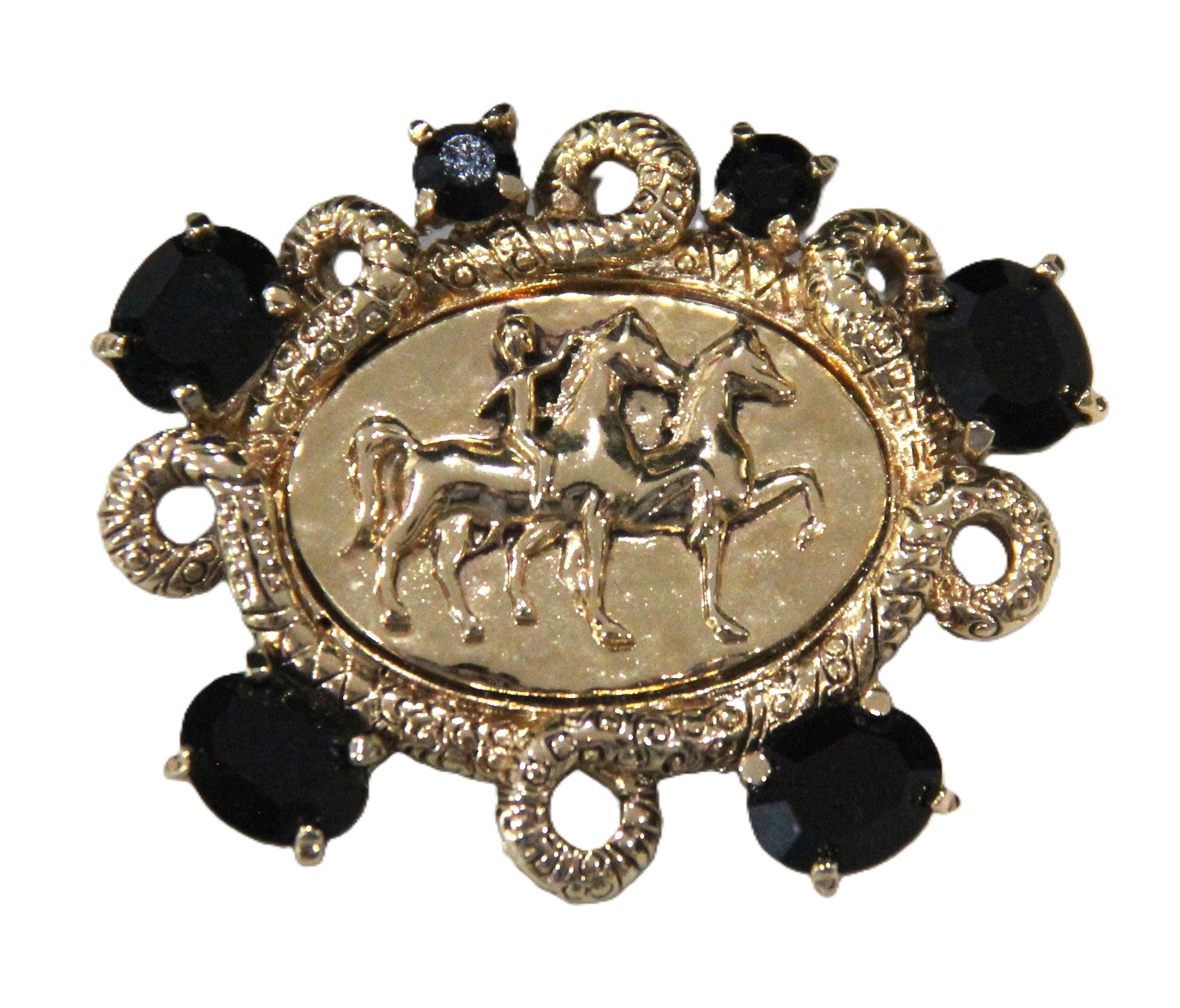 St john Equestrian horse theme vintage brooch