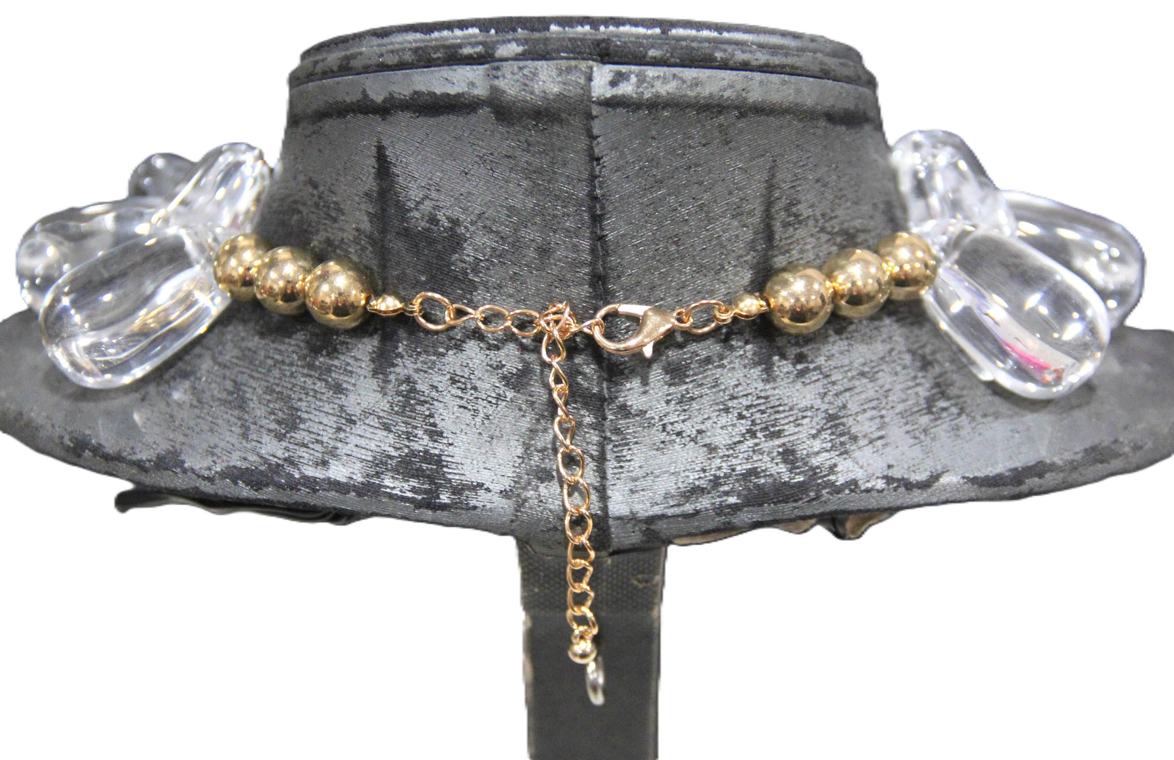 MODERN METAL STARFISH & CHUNKY RESIN STATEMENT NECKLACE