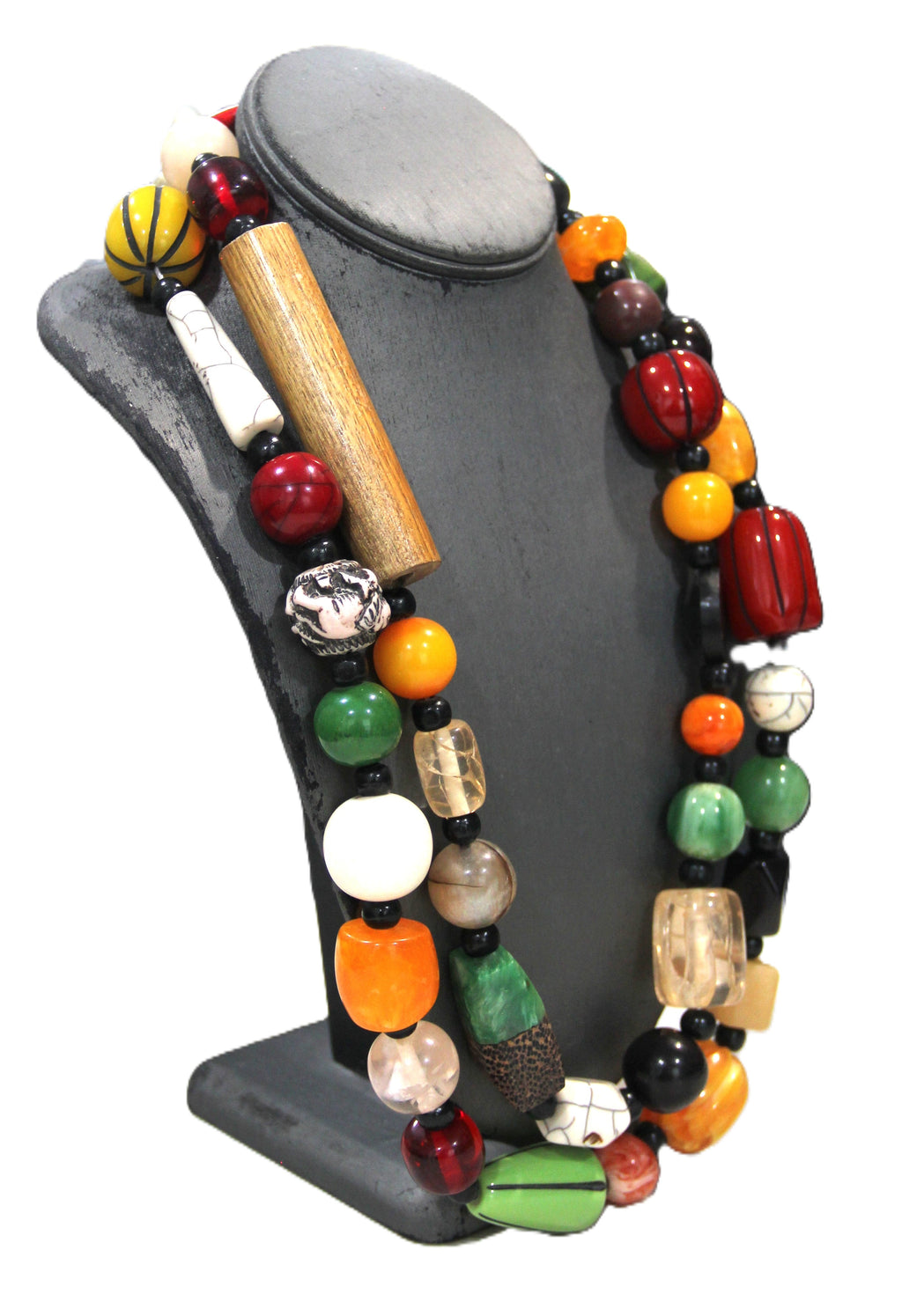 52" INSANE MIXED BEAD NEPALESE STATEMENT NECKLACE