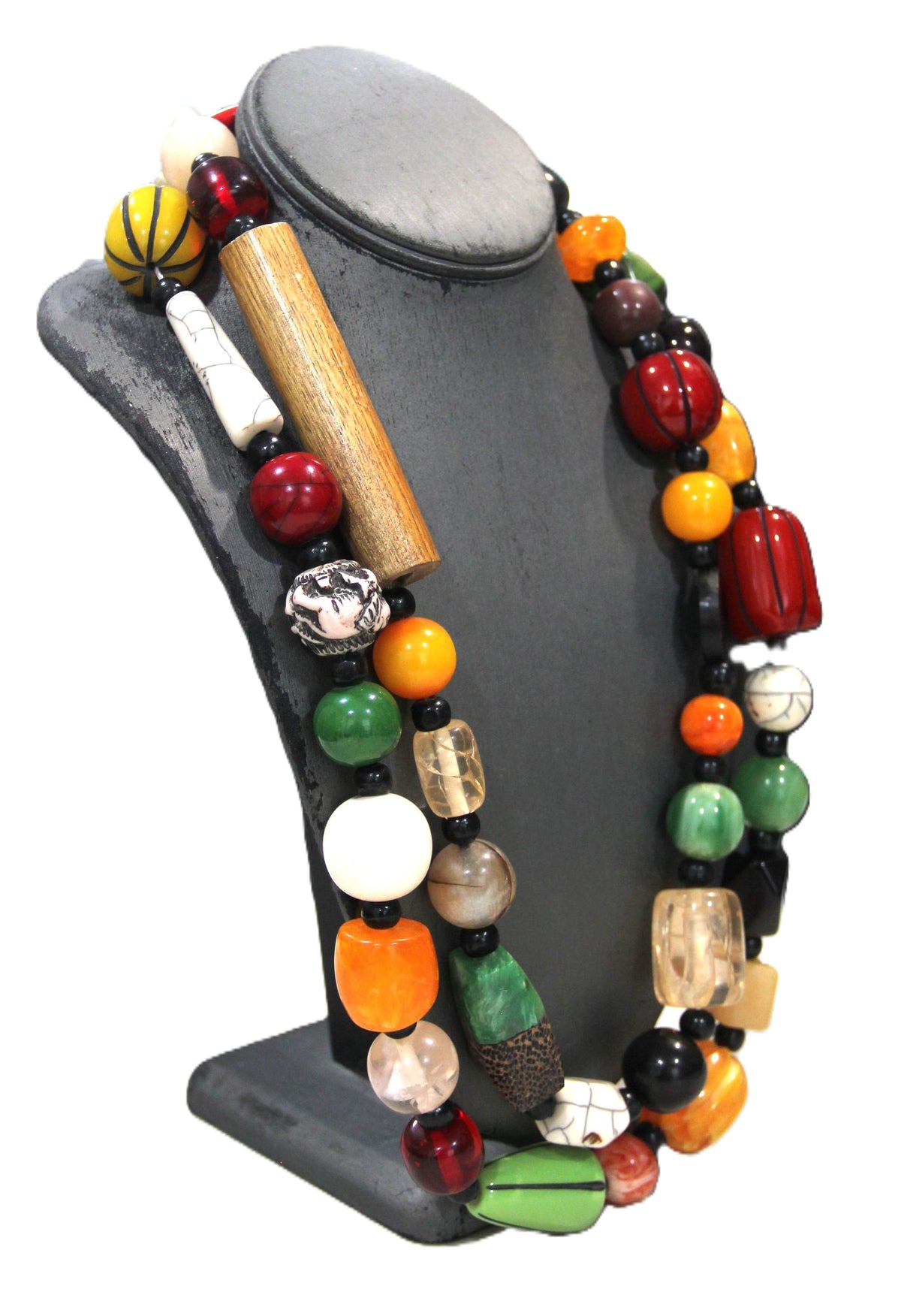 52" INSANE MIXED BEAD NEPALESE STATEMENT NECKLACE