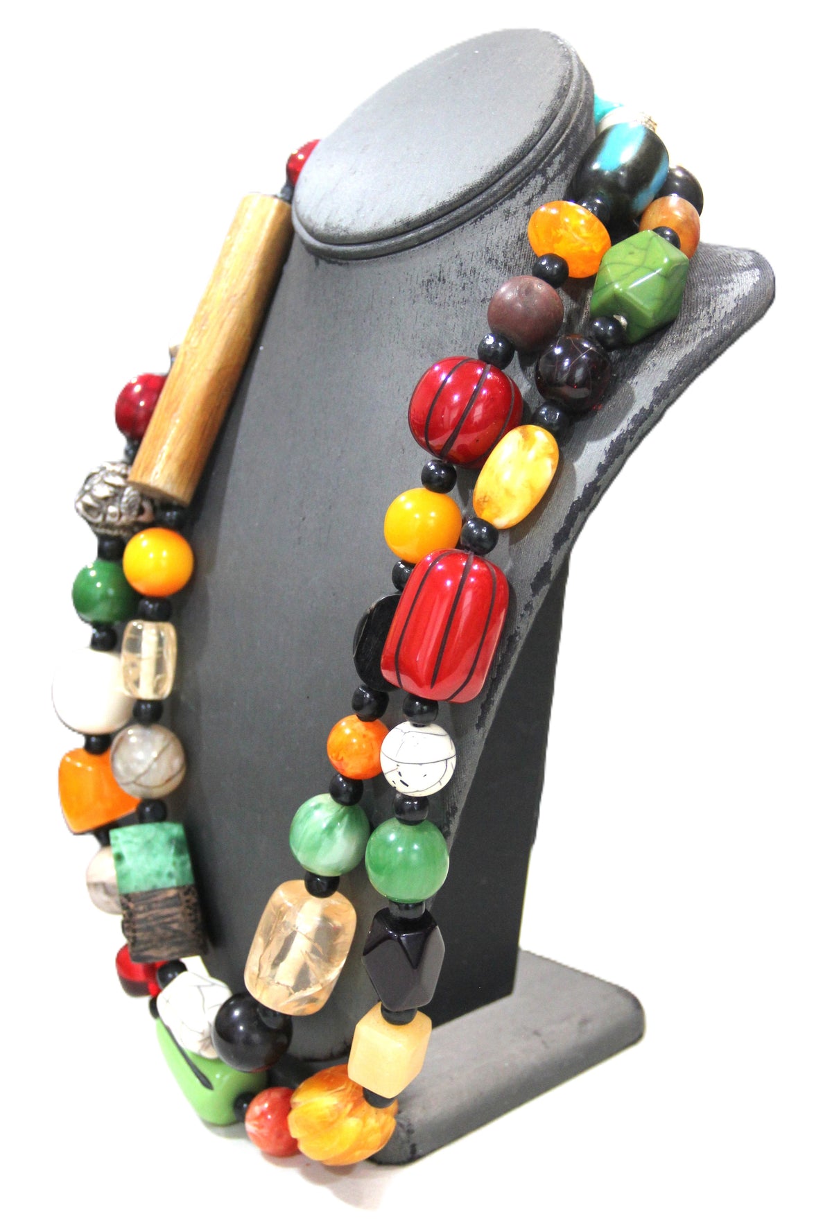 52" INSANE MIXED BEAD NEPALESE STATEMENT NECKLACE