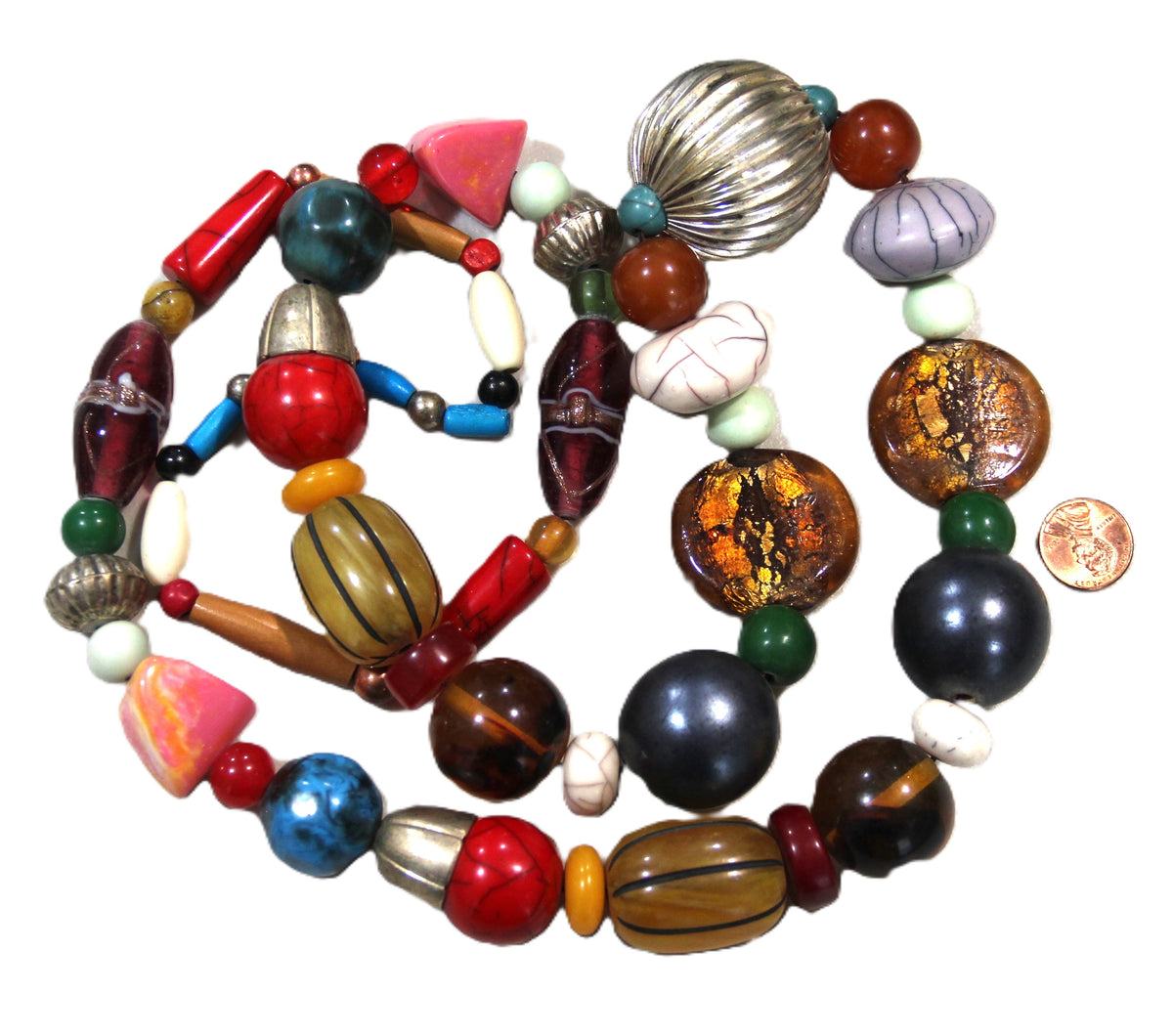 42" INSANE MIXED BEAD NEPALESE STATEMENT NECKLACE
