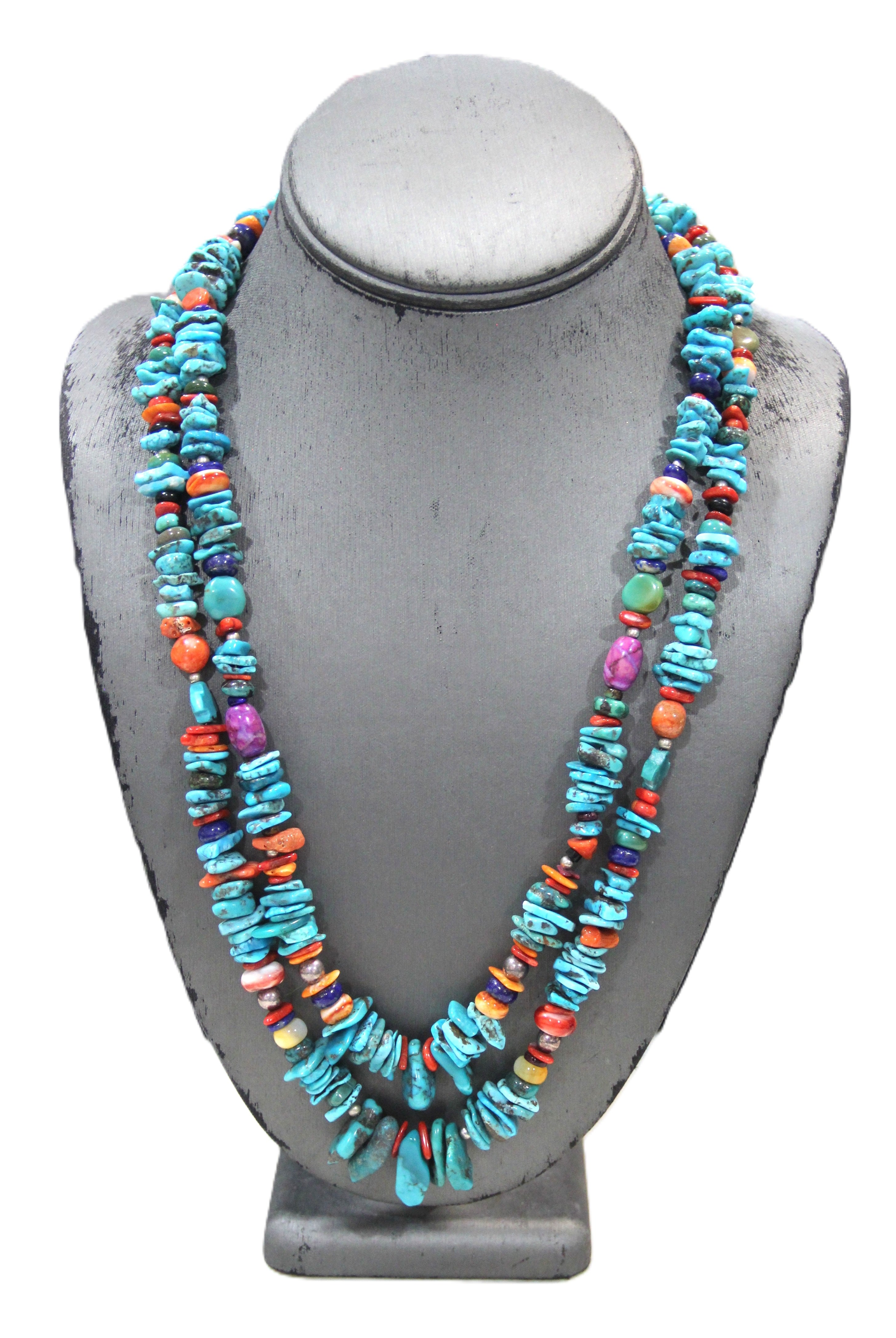 Native and Southwest style turquoise and gemstone necklace