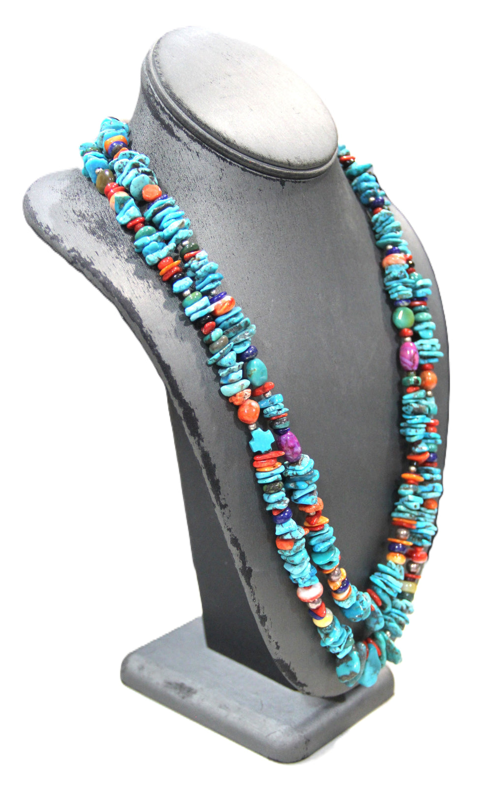 Native and Southwest style turquoise and gemstone necklace