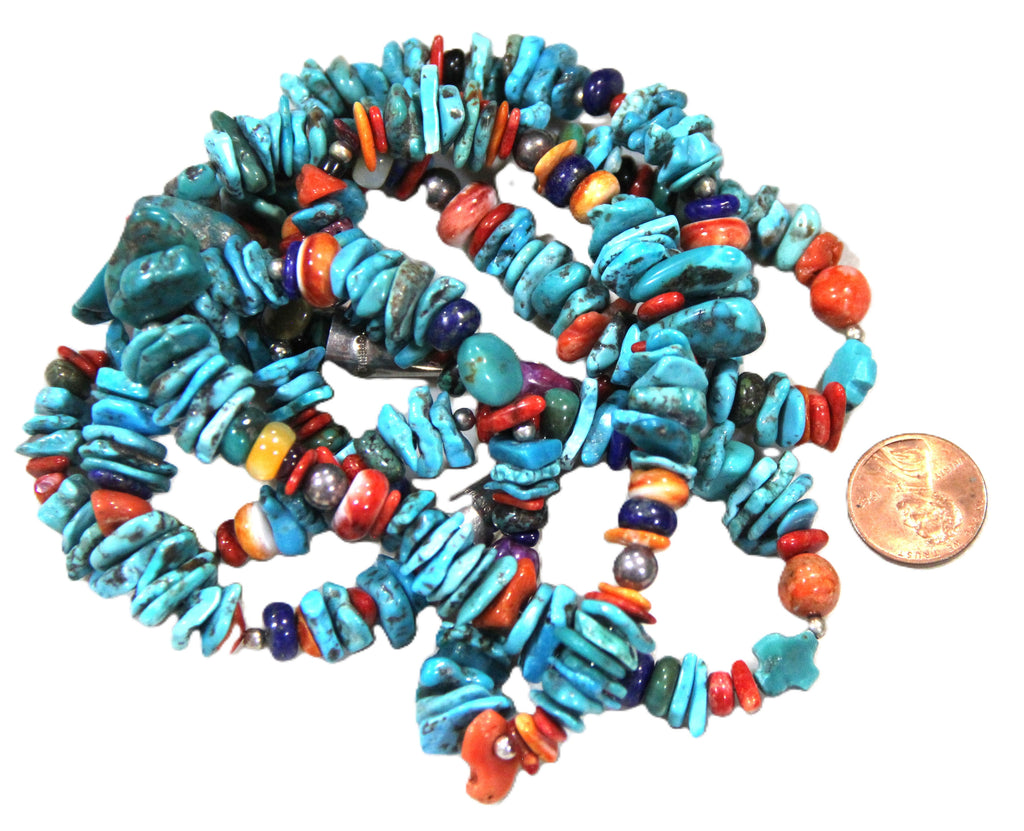 Native and Southwest style turquoise and gemstone necklace