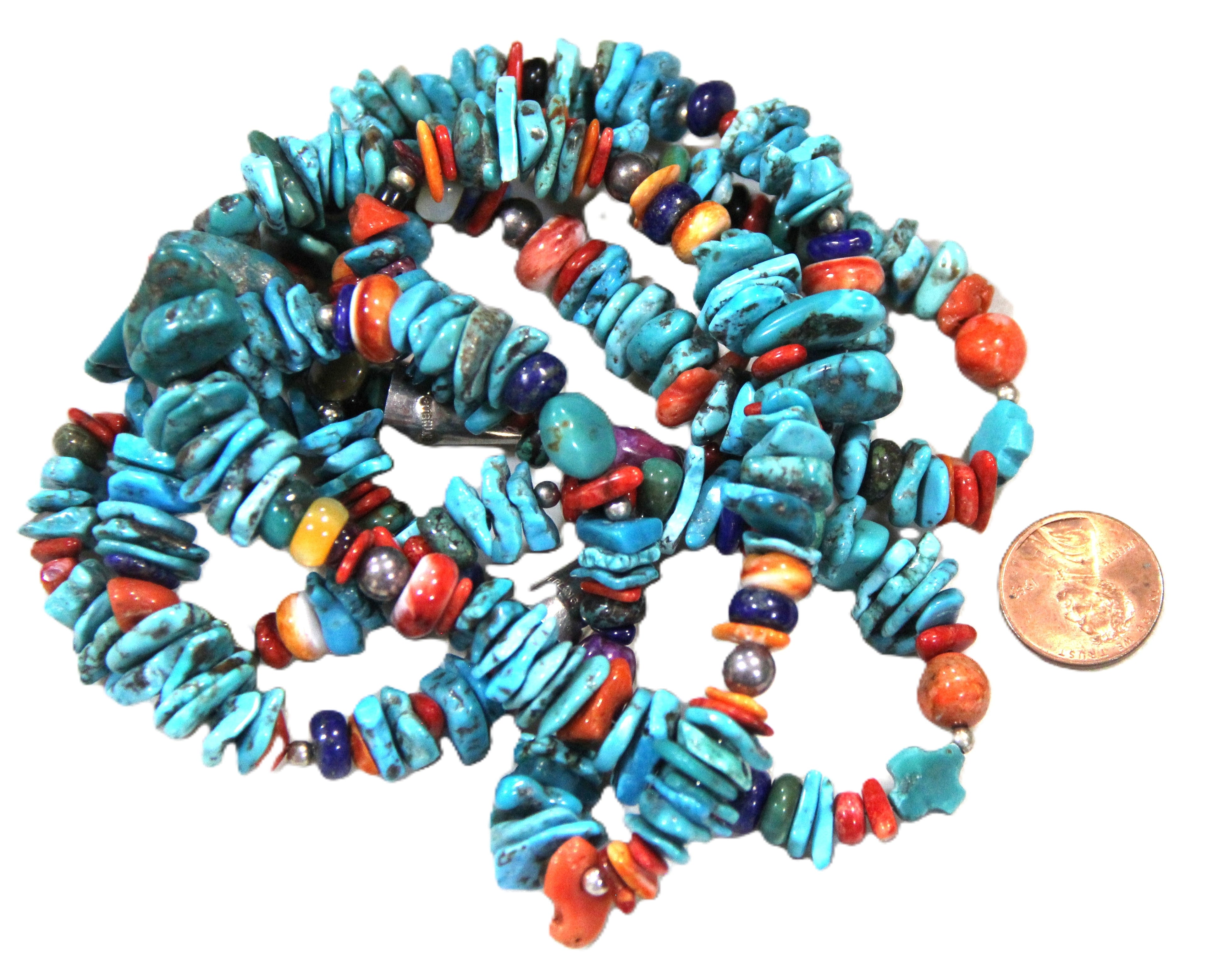 Native and Southwest style turquoise and gemstone necklace
