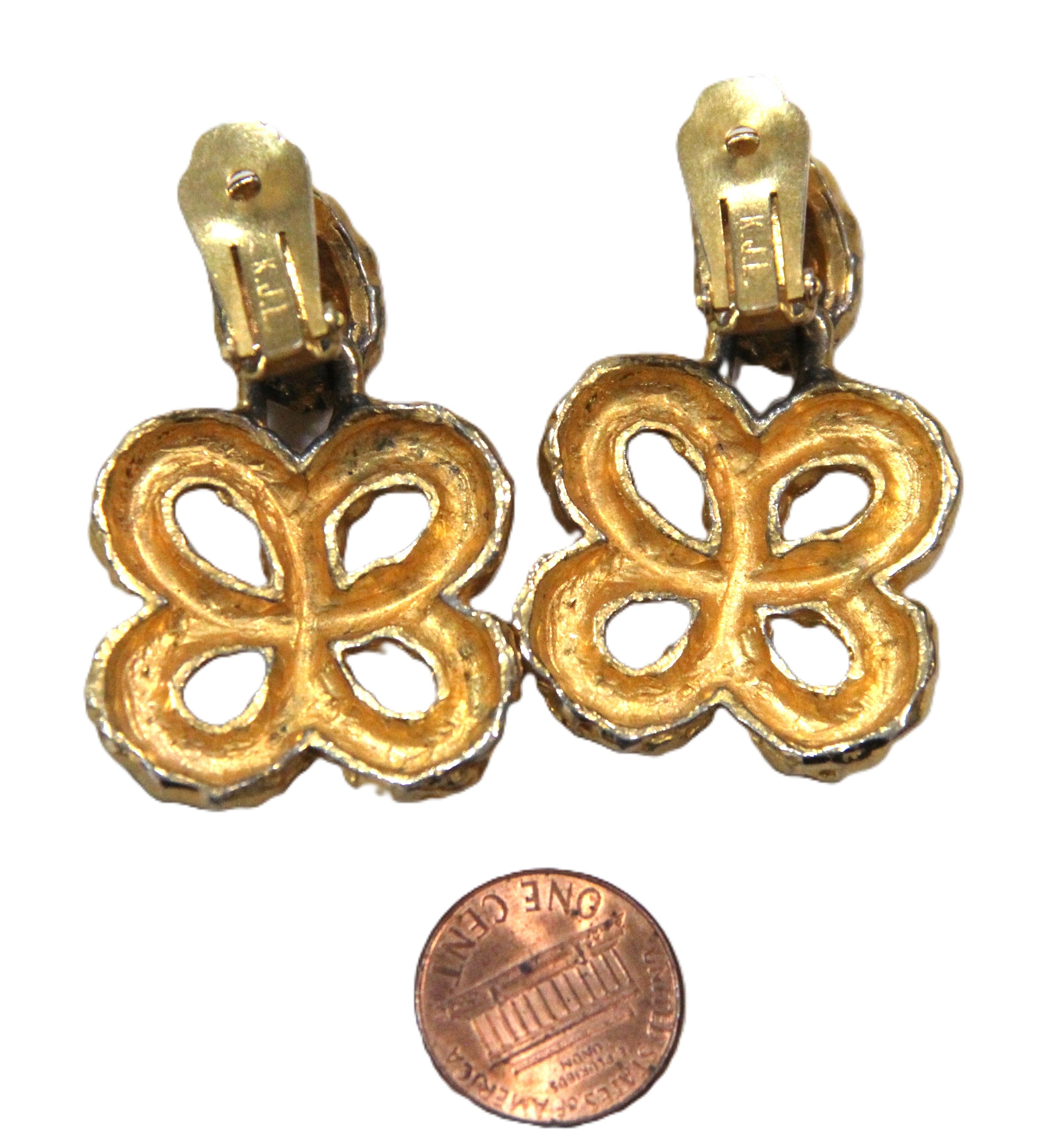 1960's K.J.L. KENNETH JAY LANE BRUTALIST MODERNIST EARRINGS