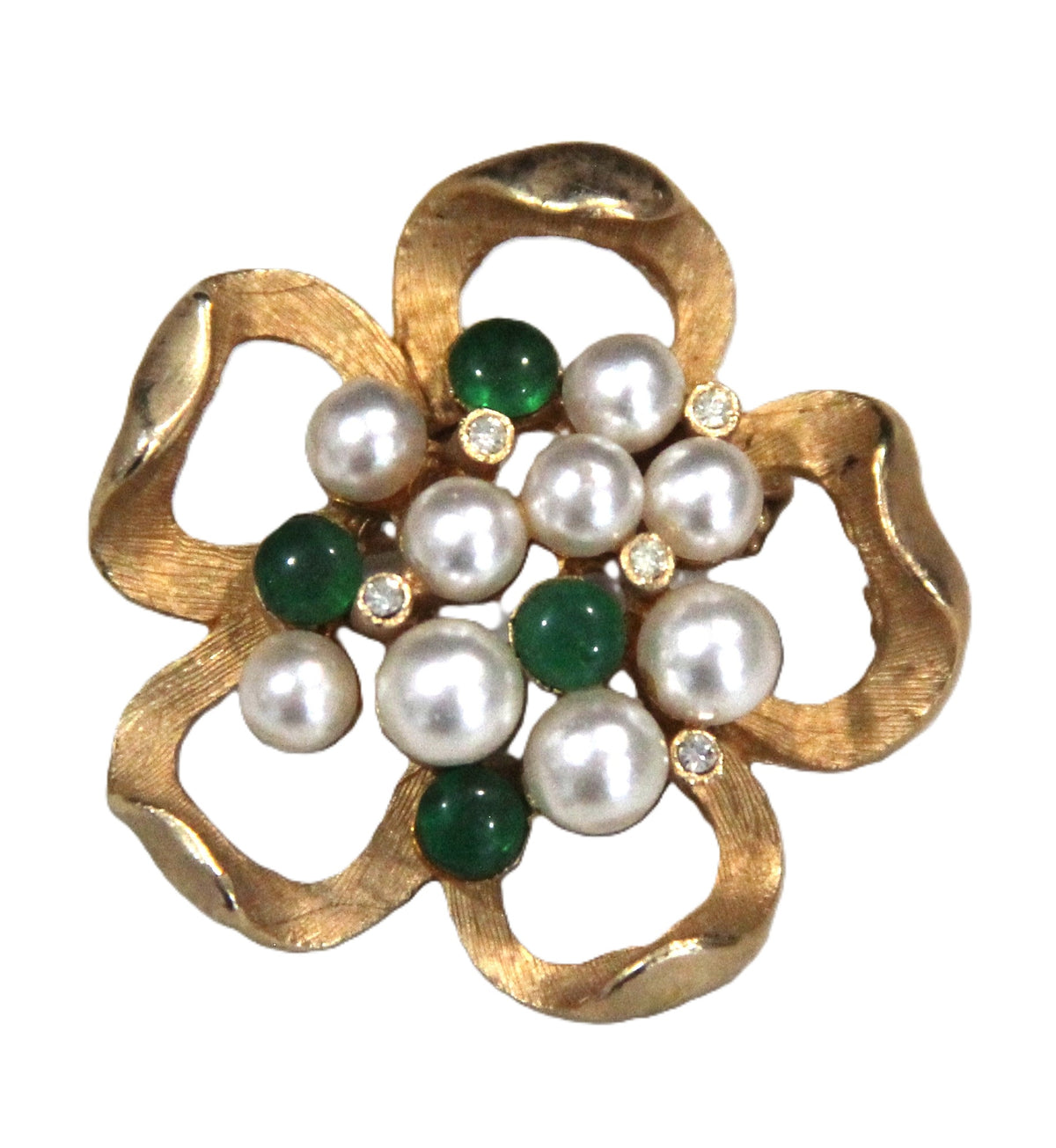 VINTAGE CAPRI SIGNED FLOWER BROOCH