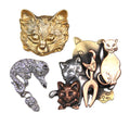 Vintage cat brooch bundle