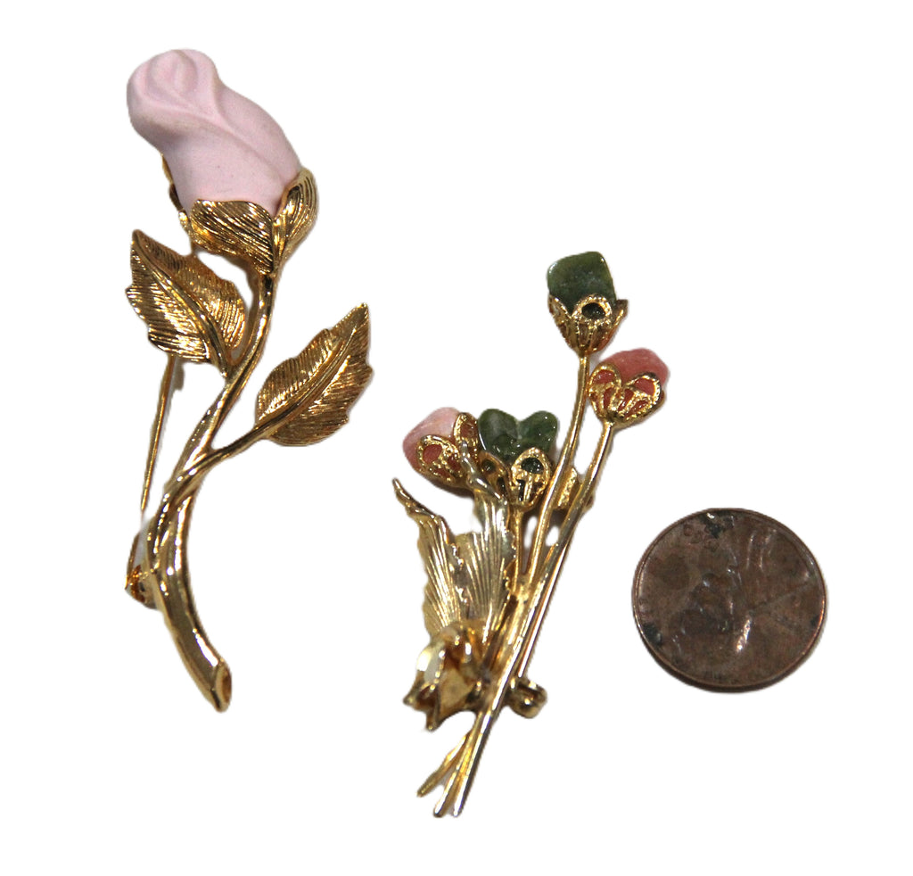 Vintage flower brooch bundle