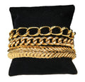 Bundle of three vintage gold chian bracelets