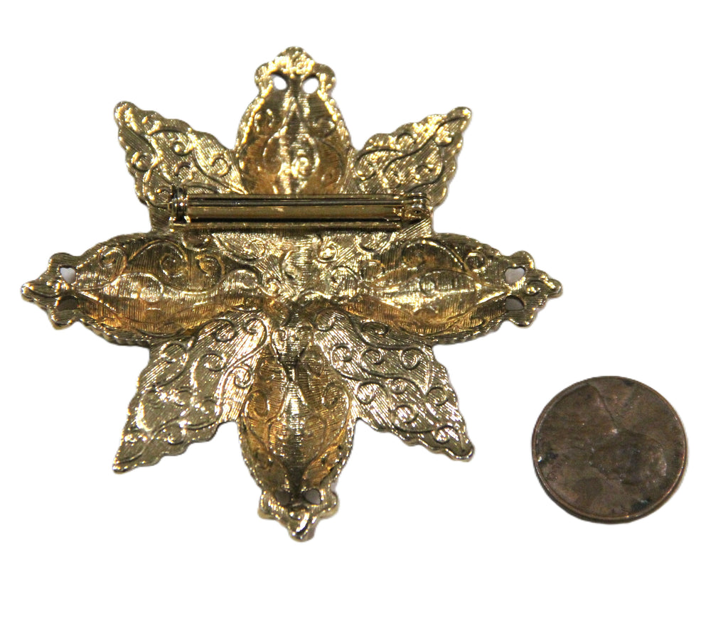 VINTAGE GOLD MALTESE CROSS BROOCH
