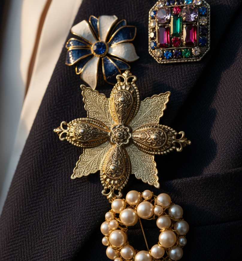 Vintage Maltese Cross brooch