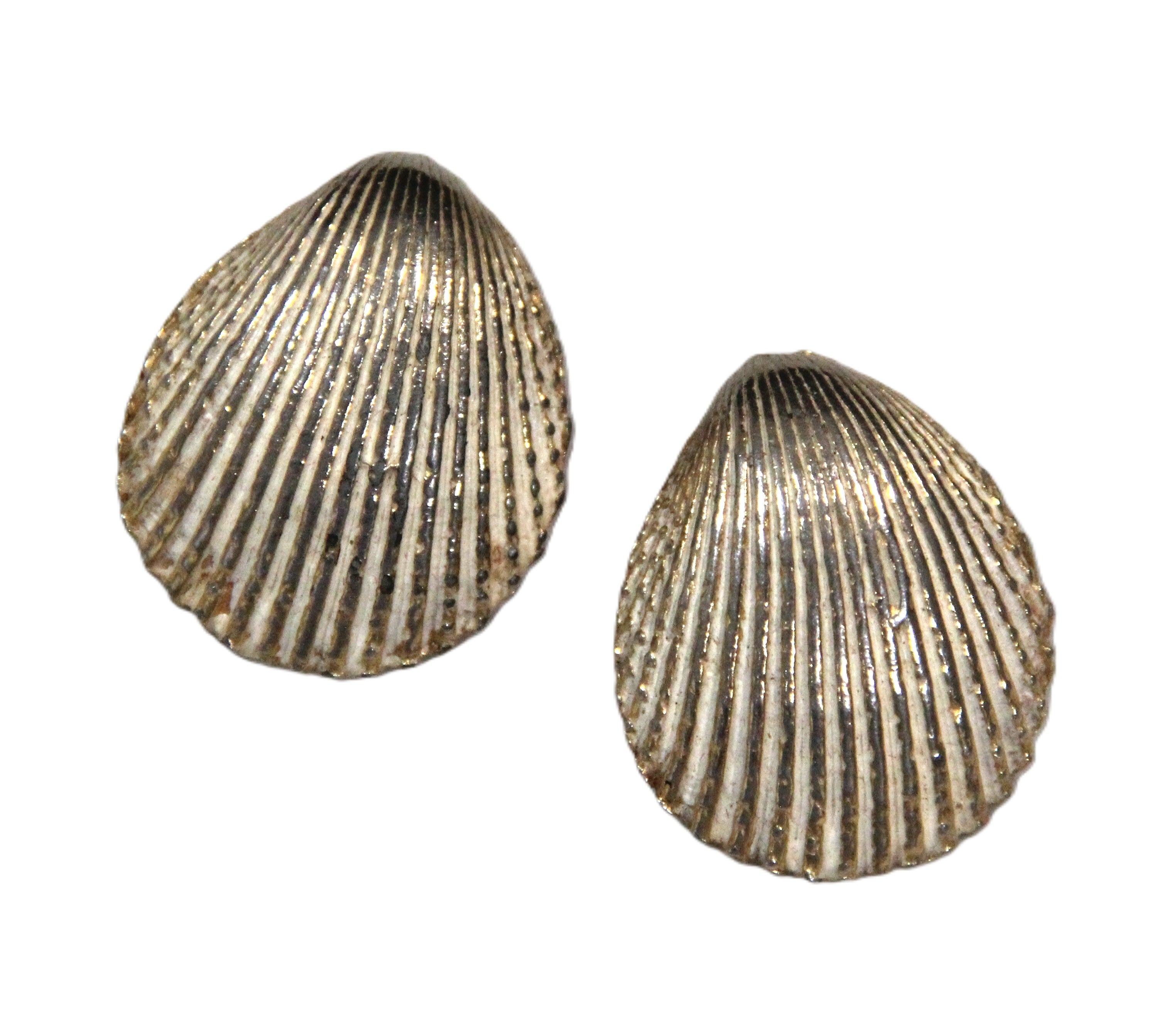 Vintage MCM shell clip earrings