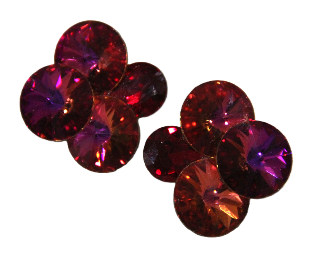 wendy gell 80's vintage rivoli crystal earrings