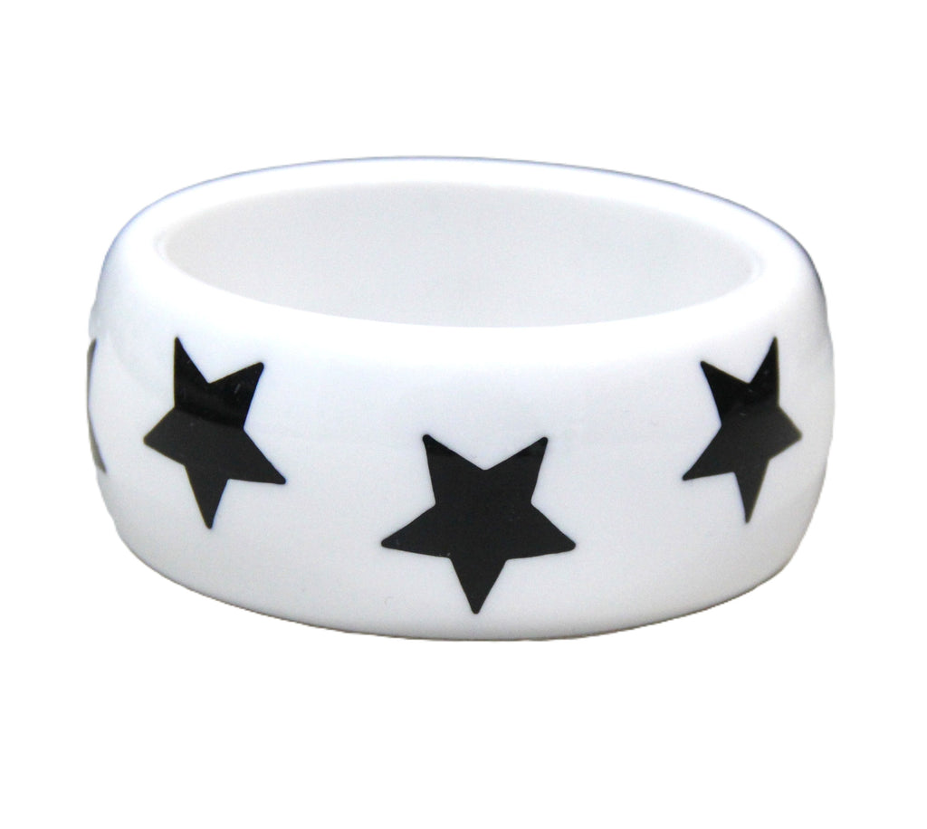 BLACK & WHITE STAR BANGLE