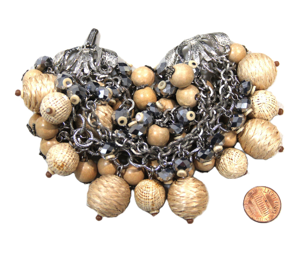 YOCHI NEW YORK DEAD STOCK MULTI CHAIN CHA CHA STATEMENT BRACELET