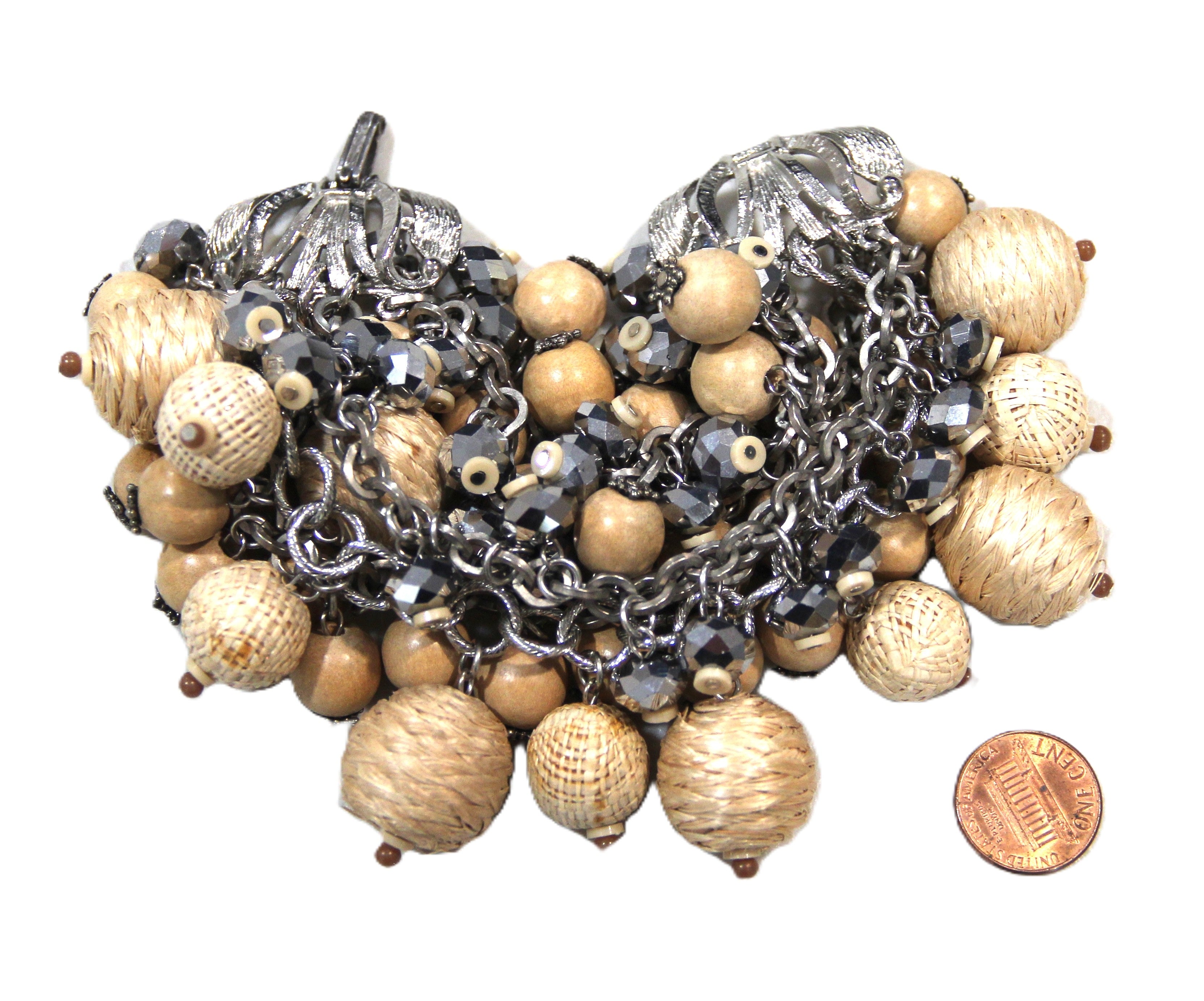 YOCHI NEW YORK DEAD STOCK MULTI CHAIN CHA CHA STATEMENT BRACELET