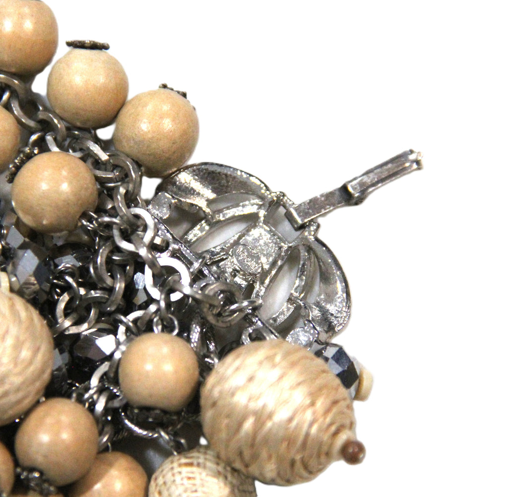 YOCHI NEW YORK DEAD STOCK MULTI CHAIN CHA CHA STATEMENT BRACELET