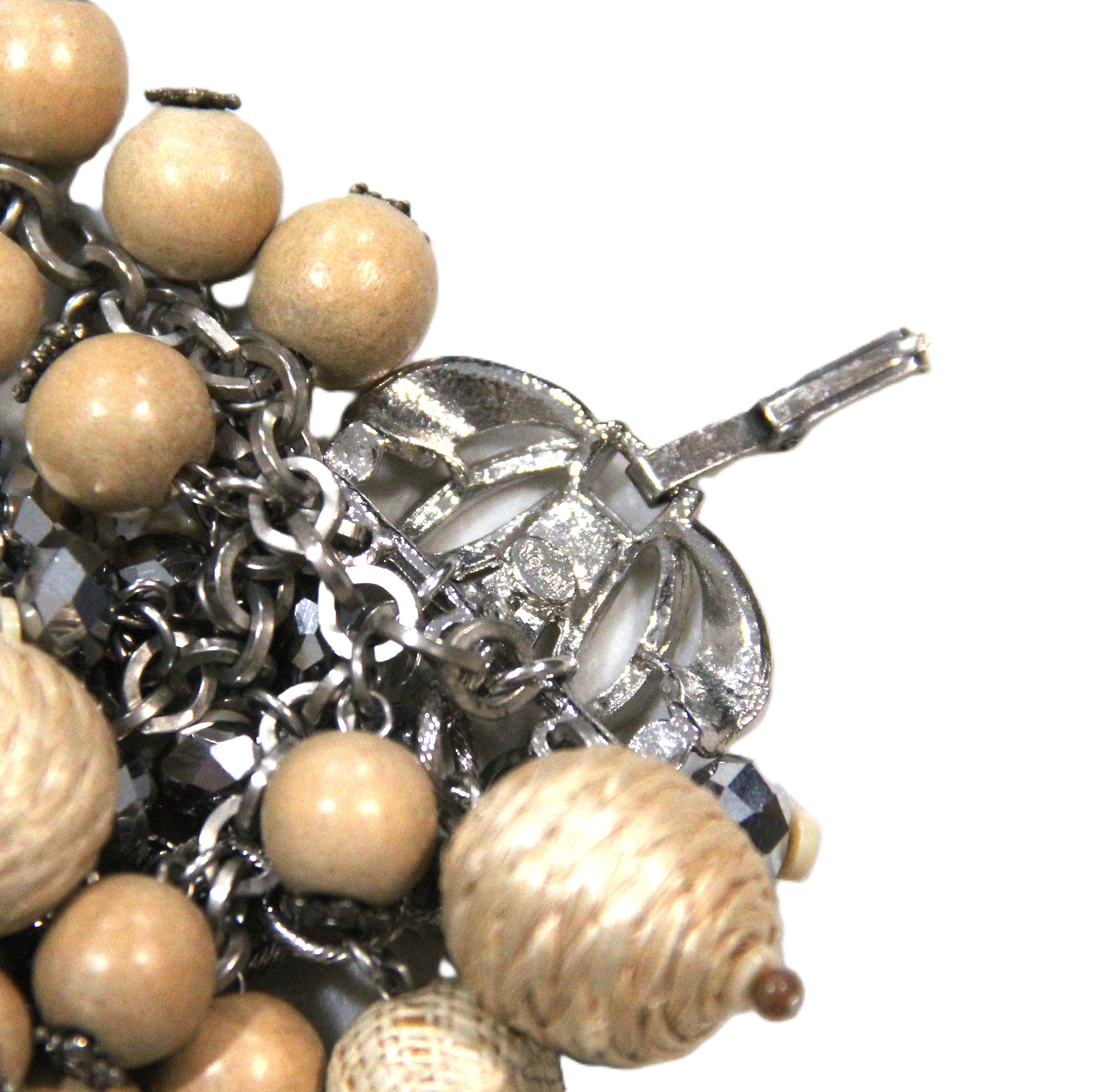 YOCHI NEW YORK DEAD STOCK MULTI CHAIN CHA CHA STATEMENT BRACELET